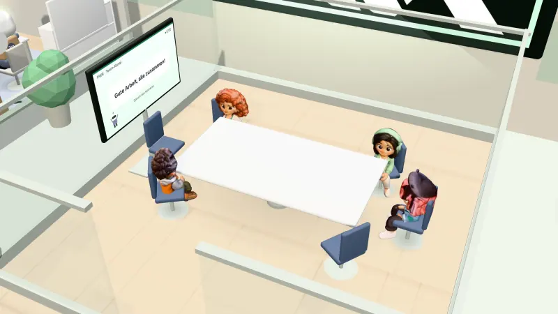Dein Team im Sitzungsraum des 3D-Büros